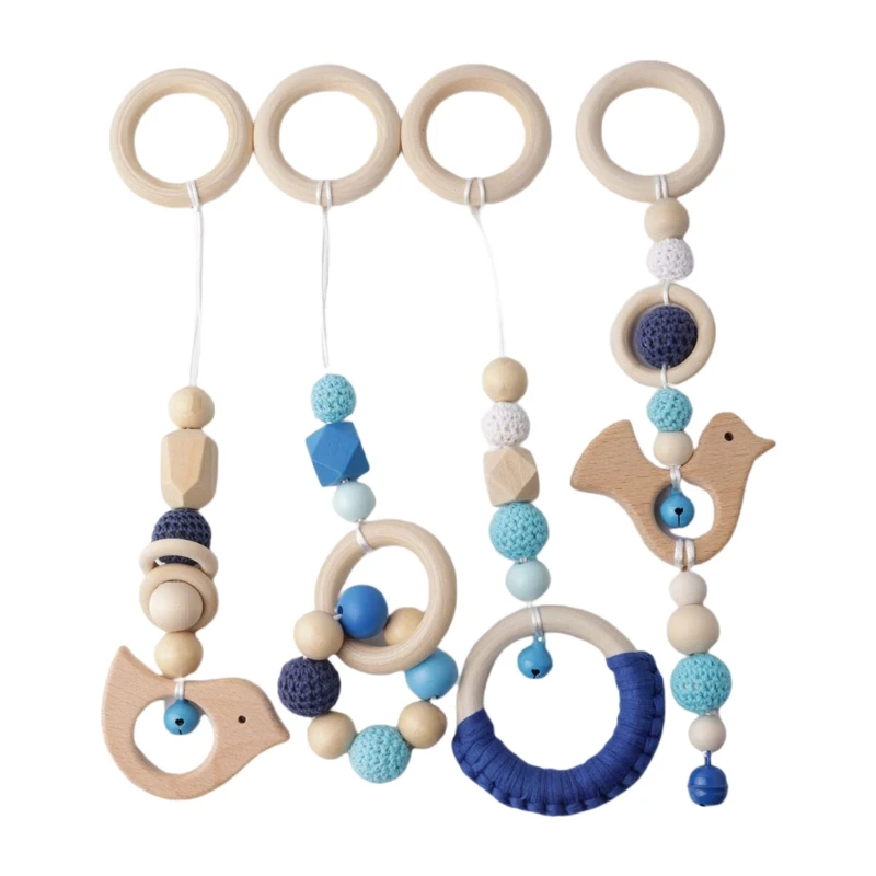 4 Pcs/Set Baby Gym Frame Pendants Wooden Ring Teether Rattle Infant Newborn Molar Teething Nursing Toys Shower Gifts
4 Pcs/Set Baby Gym Frame Pendants Wooden Ring Teether Rattle Infant Newborn Molar Teething Nursing Toys Shower Gifts