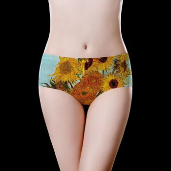 Sunflower Oil Painting Printed Women Knicker 
Sunflower Oil Painting Printed Women Knicker