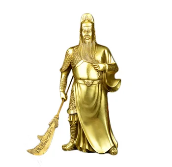 LAOJUNLU Pure Copper Knife Guan Gong Bronze Statue A Variety Of Optional Wu Cai Shen Guan Yu Zhaocai, Guan Gong 28cm (yellow) 
LAOJUNLU Pure Copper Knife Guan Gong Bronze Statue A Variety Of Optional Wu Cai Shen Guan Yu Zhaocai, Guan Gong 28cm (yellow)