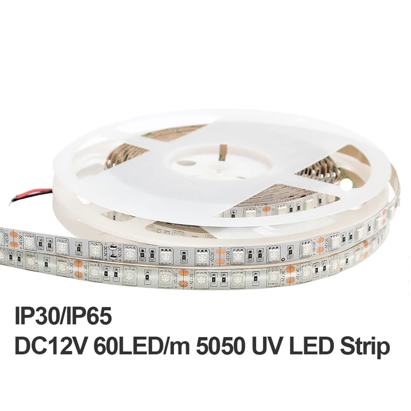 DC12V 5050 UV 60leds/m Ultraviolet Ray 395-405nm LED Strip Light 5m/roll 300LED Waterproof IP65 IP30 white/black PCB Tape Ribbon
DC12V 5050 UV 60leds/m Ultraviolet Ray 395-405nm LED Strip Light 5m/roll 300LED Waterproof IP65 IP30 white/black PCB Tape Ribbon