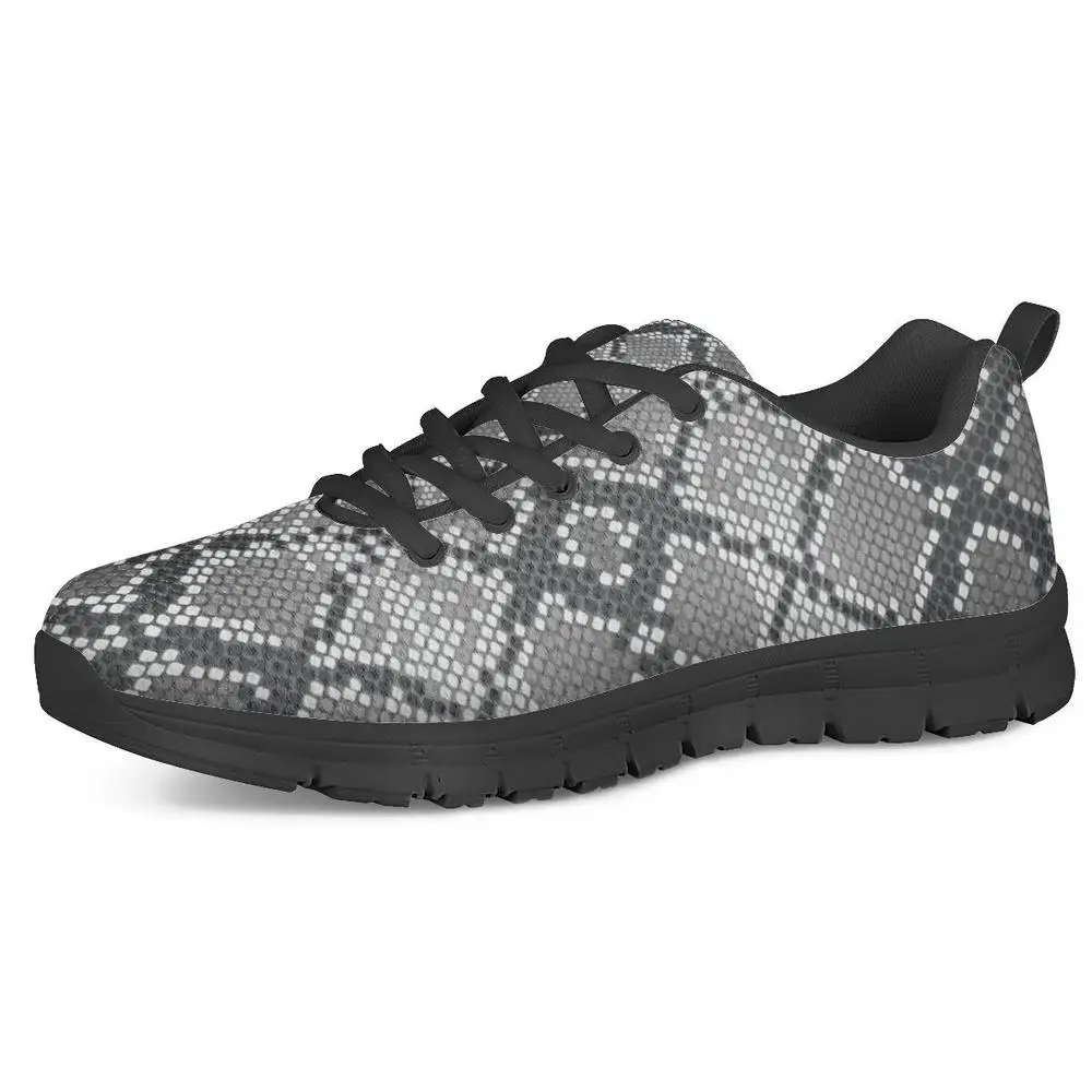Cool Snakeskin Design Casual Flats Running Shoes For Women Lace Up Breathable Fitness Bodybuilding Mesh Sneakers Brand Designer
Cool Snakeskin Design Casual Flats Running Shoes For Women Lace Up Breathable Fitness Bodybuilding Mesh Sneakers Brand Designer