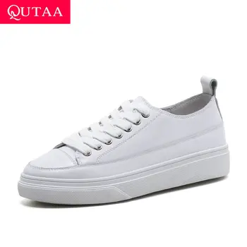 QUTAA 2020 Quality Cow Leather Platform All Match Ladies Sneakers Casual Round Toe Wedge Low Heel Lace Up Women Shoes Size 35-39
QUTAA 2020 Quality Cow Leather Platform All Match Ladies Sneakers Casual Round Toe Wedge Low Heel Lace Up Women Shoes Size 35-39