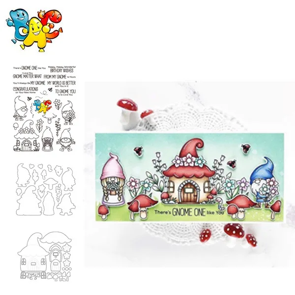 Штамп и Вырубные штампы my gnomies для скрапбукинга сделай сам/декоративные тисненые
