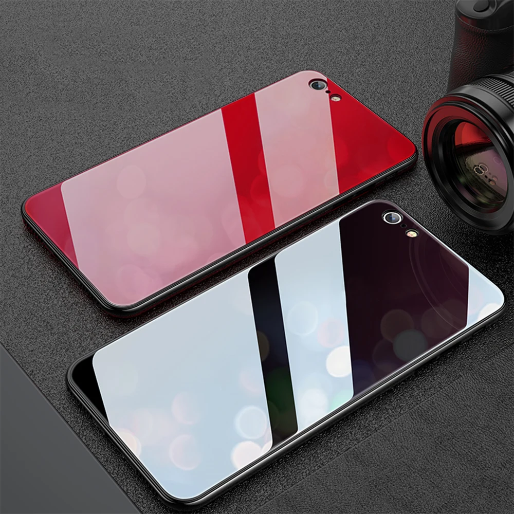 Shockproof Hard Cover For iPhone 6 6S 7 8 Plus Plain Color Tempered Glass Case For iPhone XR XS X XS Max Fashion Capa
Shockproof Hard Cover For iPhone 6 6S 7 8 Plus Plain Color Tempered Glass Case For iPhone XR XS X XS Max Fashion Capa