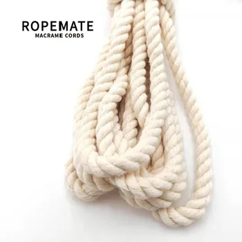 

ROPEMATE BASIC COTTON CORD string 8MM 10 Meters per bundle - 3 STRAND - NATURAL COLOR