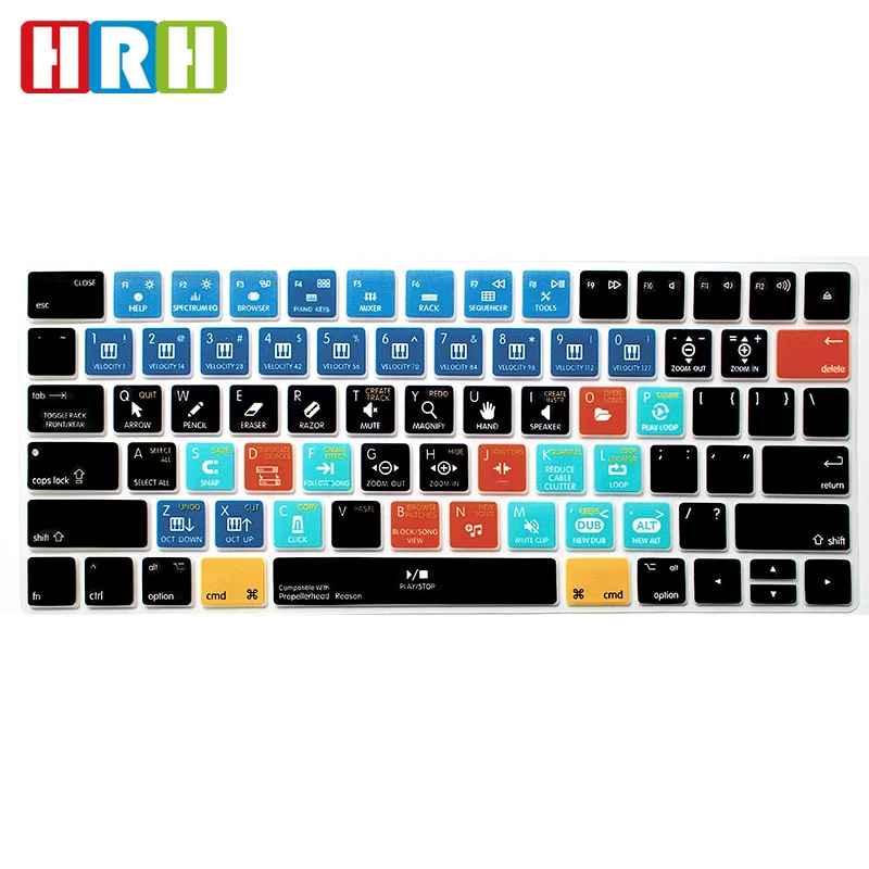 HRH Propellerhead Reason Shortcuts Hot key English Keyboard Cover Silicone Keypad Skin Protective Film For Apple Magic MLA22B/A
HRH Propellerhead Reason Shortcuts Hot key English Keyboard Cover Silicone Keypad Skin Protective Film For Apple Magic MLA22B/A