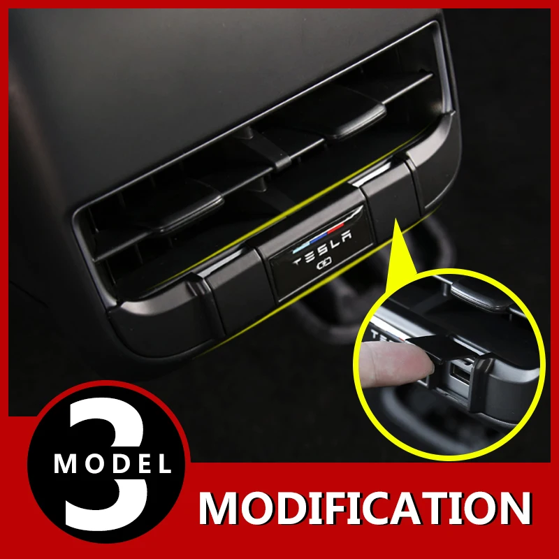 Modification Rear exhaust port Usb charging special protective cover modification accessories for Tesla Model 3
Modification Rear exhaust port Usb charging special protective cover modification accessories for Tesla Model 3