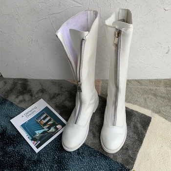 Low Heel Bota Feminina Platform Shoes Women Mid-calf Botines Mujer 2020 Zapatos De Mujer Botas Mujer Zipper Leather Boots Women
Low Heel Bota Feminina Platform Shoes Women Mid-calf Botines Mujer 2020 Zapatos De Mujer Botas Mujer Zipper Leather Boots Women