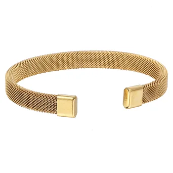 Mens Womens Bracelets Modern Yellow Gold Black Pink Color Stainless Steel Bracelet Mesh Cuff Bangle Jewelry Gift KG30
Mens Womens Bracelets Modern Yellow Gold Black Pink Color Stainless Steel Bracelet Mesh Cuff Bangle Jewelry Gift KG30