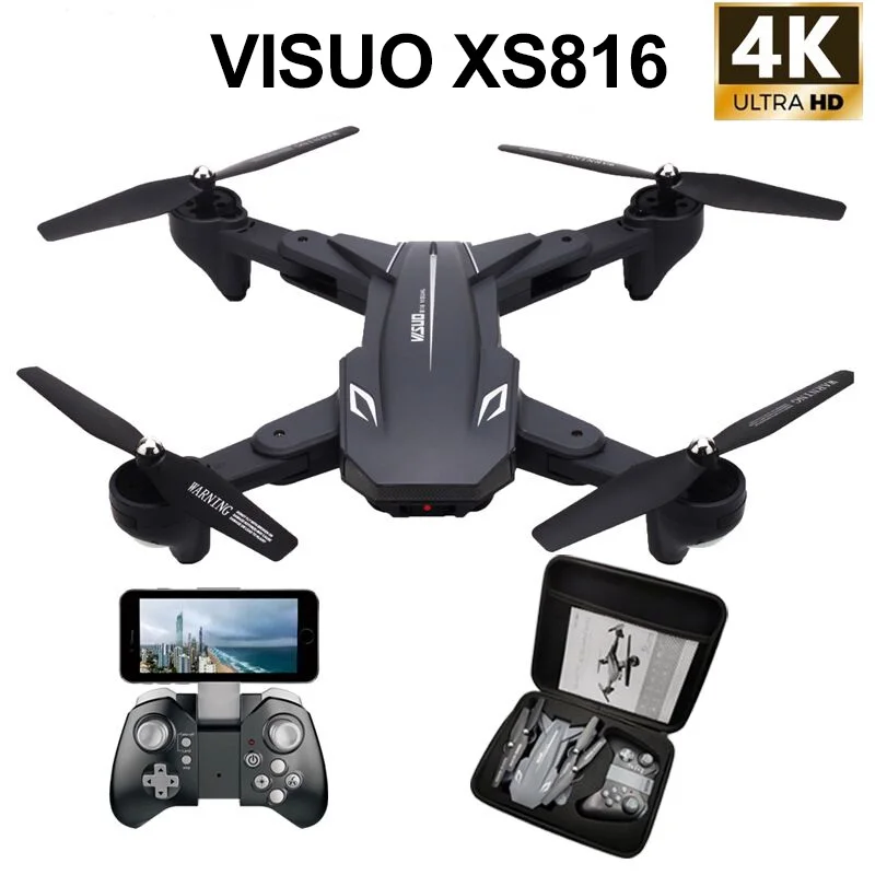 Visuo XS816 RC Drone Quadcopter 50 Times Zoom Drone With 4K 1080P Dual Camera Optical Flow WIFI FPV Foldable Selfie Drone VS E58
Visuo XS816 RC Drone Quadcopter 50 Times Zoom Drone With 4K 1080P Dual Camera Optical Flow WIFI FPV Foldable Selfie Drone VS E58