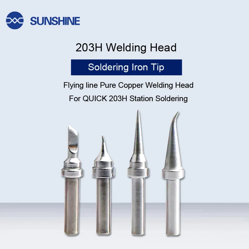 Solder Iron Head Tip Replacement Soldering Bit Welding Tools For QUICK 203H Soldering Rework Station Welding Head
Solder Iron Head Tip Replacement Soldering Bit Welding Tools For QUICK 203H Soldering Rework Station Welding Head