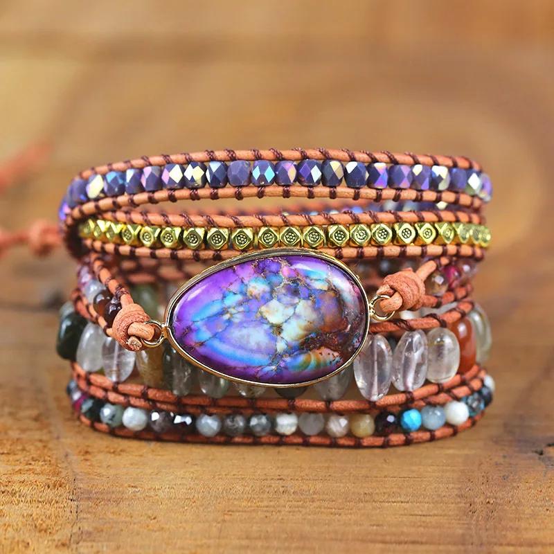 Bohemian Leather Bracelet Handmade with Multi-layer Lovers Bracelet for Women String
Bohemian Leather Bracelet Handmade with Multi-layer Lovers Bracelet for Women String