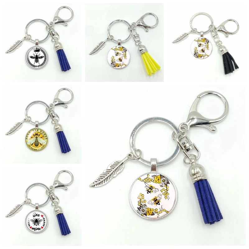 2020 New Hot National Wind Color Background Little Bee Series Glass Beveled Fringe Fashion Keychain Pendant Fashion Jewelry Gift
2020 New Hot National Wind Color Background Little Bee Series Glass Beveled Fringe Fashion Keychain Pendant Fashion Jewelry Gift