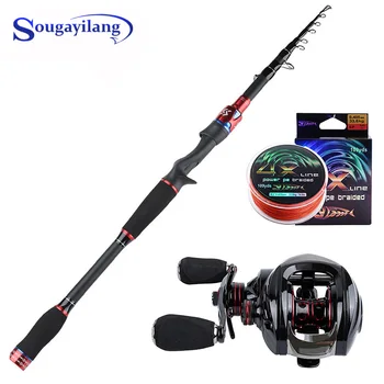 Sougayilang 1.8M 2.1M 2.4M Casting Lure Fishing Rods with 6.3:1 Baitcasting Reel Combo for Travel Freshwater Saltwater Fishing
Sougayilang 1.8M 2.1M 2.4M Casting Lure Fishing Rods with 6.3:1 Baitcasting Reel Combo for Travel Freshwater Saltwater Fishing
