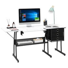 FCH Density Board Iron Foot Tube with Lifting Board with 3 non-woven Drawers Sewing Table Cutting Table Computer Desk Table
FCH Density Board Iron Foot Tube with Lifting Board with 3 non-woven Drawers Sewing Table Cutting Table Computer Desk Table