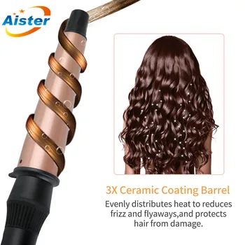 1-1.5 Inch Professional Curling Iron Hair Curling Wand Tourmaline ceramic Electric Hair Curler Roller Cone Conical Curling Wand
1-1.5 Inch Professional Curling Iron Hair Curling Wand Tourmaline ceramic Electric Hair Curler Roller Cone Conical Curling Wand