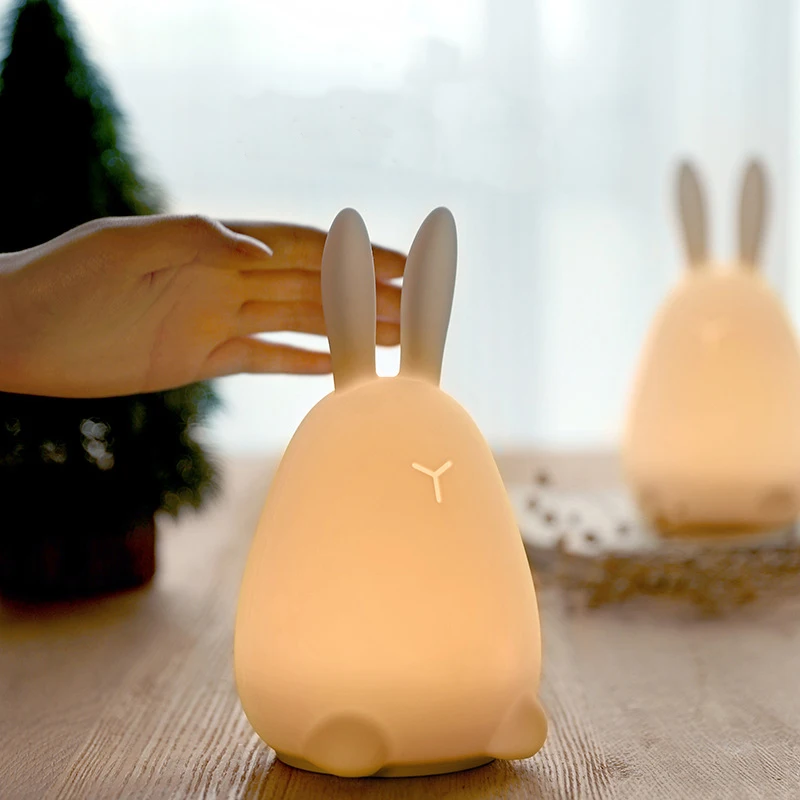 Kawaii Mi Rabbit Patted Silicone LED Lamp Night Light Multicolor Touch Sensor Tap Control Best Gift for Children Baby Kids Light
Kawaii Mi Rabbit Patted Silicone LED Lamp Night Light Multicolor Touch Sensor Tap Control Best Gift for Children Baby Kids Light