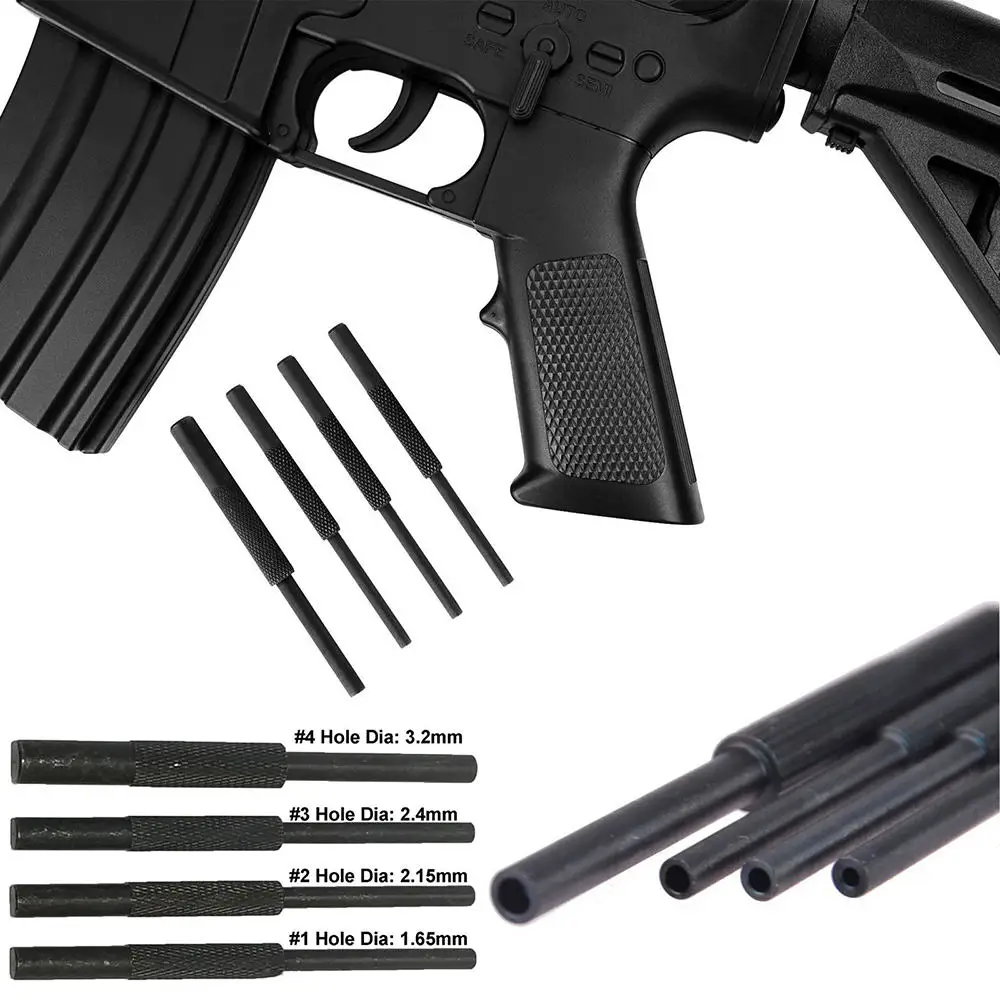 4pcs Steel Roll Pin Starters Set Kit Hollow End Punch Tool Hunting Accessories For Glock AR15 On the waist | Спорт и развлечения