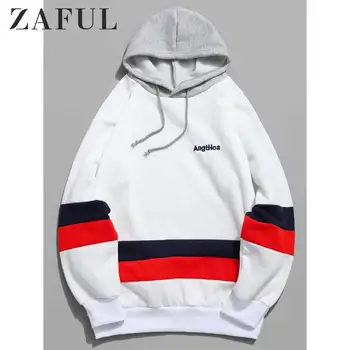 ZAFUL Contrast Embroidered Letter Fleece Hoodie Color Block Chest Autumn Winter Pullover Full Sleeve Patchwork Men'S Sweatshirts
ZAFUL Contrast Embroidered Letter Fleece Hoodie Color Block Chest Autumn Winter Pullover Full Sleeve Patchwork Men'S Sweatshirts