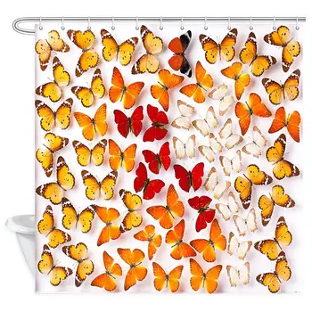 Butterfly Shower Curtain, Group of Butterflies on White Shower Curtain Waterproof Bathroom Decor Polyester Fabric Curtain Sets
Butterfly Shower Curtain, Group of Butterflies on White Shower Curtain Waterproof Bathroom Decor Polyester Fabric Curtain Sets
