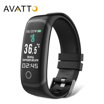 AVATTO Body Temperature Smart Bracelt IP67 Waterproof Heart Rate Blood Pressure Oxygen Monitor Wrist Band Fitness Sport Tracker 
AVATTO Body Temperature Smart Bracelt IP67 Waterproof Heart Rate Blood Pressure Oxygen Monitor Wrist Band Fitness Sport Tracker