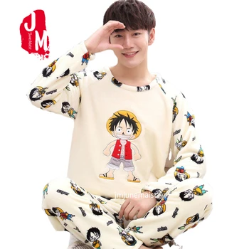 Winter Men's Pajama Sets Thick Flannel Cartoon Long Sleeve Warm Sleepwear Suit Coral Fleece Sleep &Lounge Pyjama Home Clothing
Winter Men's Pajama Sets Thick Flannel Cartoon Long Sleeve Warm Sleepwear Suit Coral Fleece Sleep &Lounge Pyjama Home Clothing