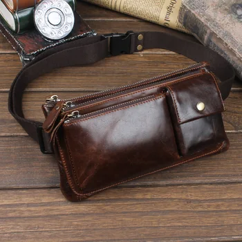 Men Oil Wax Genuine Leather Cowhide Vintage Travel Riding motorcycle Hip Bum Belt Pouch Fanny Pack Waist Purse Clutch Bag 
Men Oil Wax Genuine Leather Cowhide Vintage Travel Riding motorcycle Hip Bum Belt Pouch Fanny Pack Waist Purse Clutch Bag