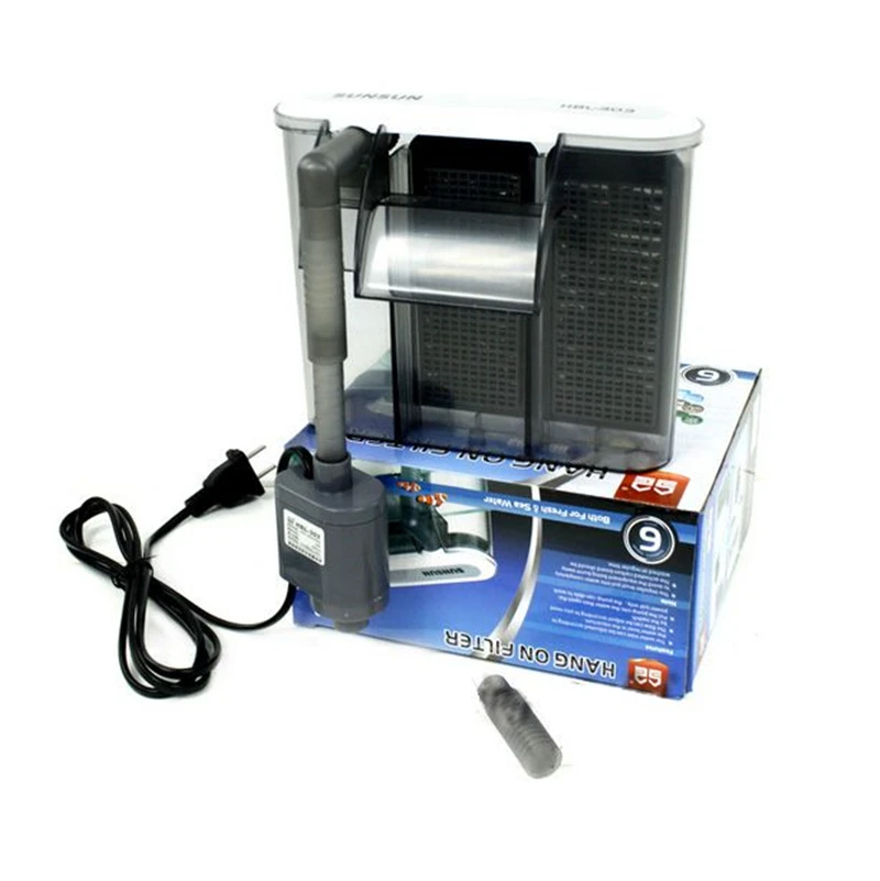 Super External Aquarium Filter Box Waterfall Water Pumps2 Size Active Carbon Sponge Board For Fish Tank External Filter Pump