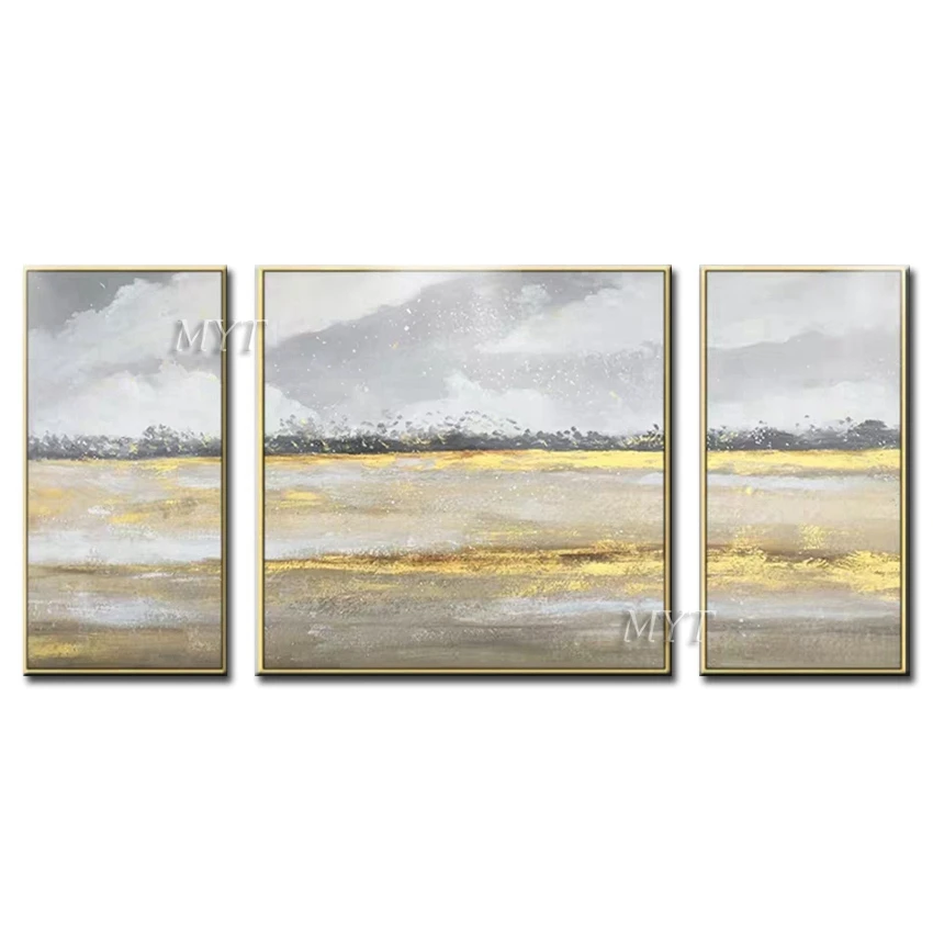 

2020 New Real Wall Art Cuadros Grassland Abstract Oil Paintings Unique Pop Painting For Living Room Decoration100% No Framed