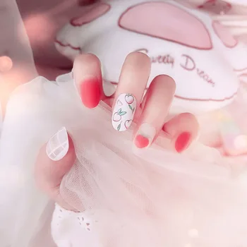 24Pcs/box Wearable Full Cover fake nail with a pattern cute Peach Matte Nail tips press on Short Round Head fake nails with glue
24Pcs/box Wearable Full Cover fake nail with a pattern cute Peach Matte Nail tips press on Short Round Head fake nails with glue