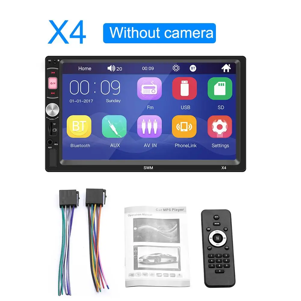 2 DIN Android автомобильный мультимедийный плеер Bluetooth Сенсорный экран стерео радио MP5