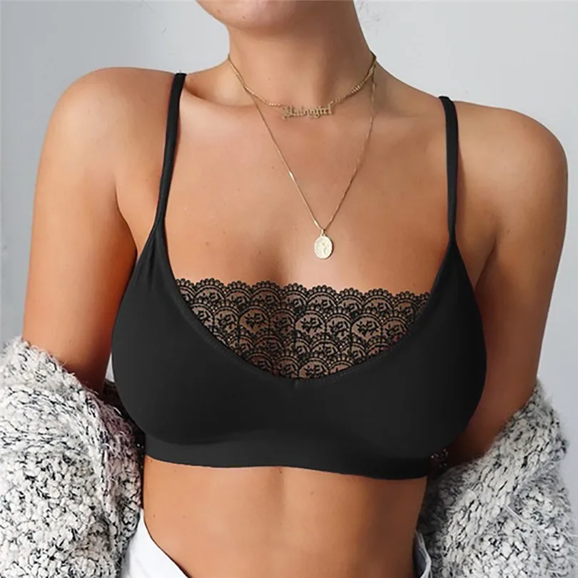 Lace Bras For Women Solid Sport Bra Push Up Underwear Plus Size Elastic Cage Bra Crop Top Lingerie Femme Sujetador 30NOV123