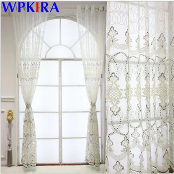 Luxurious Embroidery Tulle Curtain For Living Room Voile Sheer Curtain On The Window Romatic Kitchen Drape Panel 1pc X-AD464#30 
Luxurious Embroidery Tulle Curtain For Living Room Voile Sheer Curtain On The Window Romatic Kitchen Drape Panel 1pc X-AD464#30