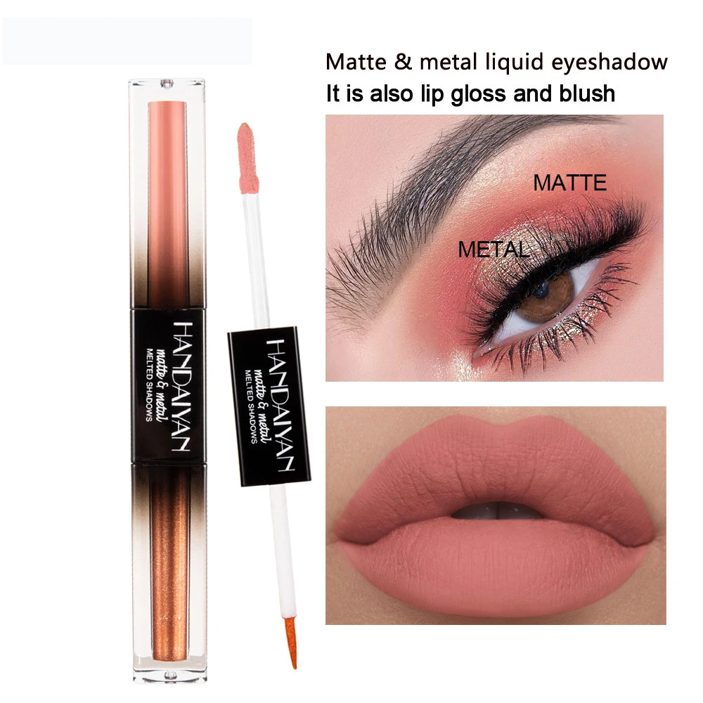 Double-Headed Eye Shadow Glitter Matte Water Eyeshadow Polarized-Shiny Two-Color Eye Shadow Long Lasting Shine Eye Cosmetic
Double-Headed Eye Shadow Glitter Matte Water Eyeshadow Polarized-Shiny Two-Color Eye Shadow Long Lasting Shine Eye Cosmetic