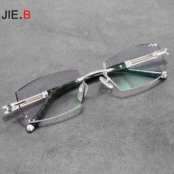 Fashion Men's Business Custom Prescription Lenses Retro Diamond FrameLess Eye Protection Myopia Gradient Color Hyperopia Lenses
Fashion Men's Business Custom Prescription Lenses Retro Diamond FrameLess Eye Protection Myopia Gradient Color Hyperopia Lenses