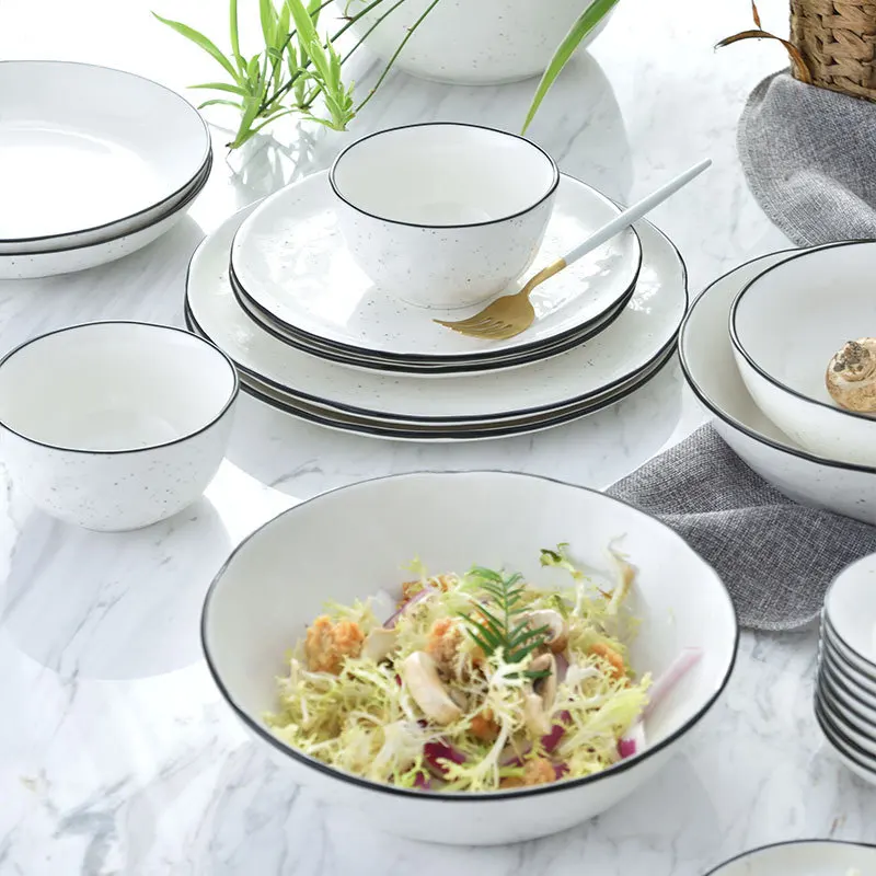 Ceramic Household Creative Soup Bowl Single Large Size Serving Bowl Japanese Style Tableware Commercial Use Students Cool Instan
Ceramic Household Creative Soup Bowl Single Large Size Serving Bowl Japanese Style Tableware Commercial Use Students Cool Instan