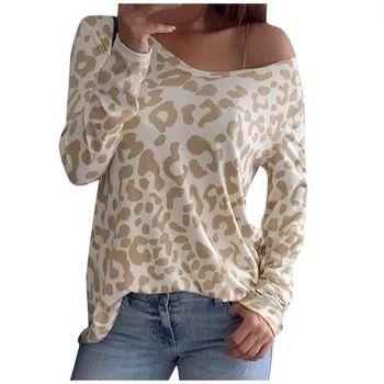 Sweatshirt leopard print sexy strapless Women Fashion Casual Leopard Print Long Sleeve V-neck Top T-shirt summer winter
Sweatshirt leopard print sexy strapless Women Fashion Casual Leopard Print Long Sleeve V-neck Top T-shirt summer winter
