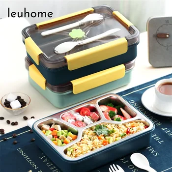 920ML 304 Stainless Steel Lunch Box Leakproof Compartment Bento Box Microwave Food Container With Spoon Fork For Kids Adults
920ML 304 Stainless Steel Lunch Box Leakproof Compartment Bento Box Microwave Food Container With Spoon Fork For Kids Adults