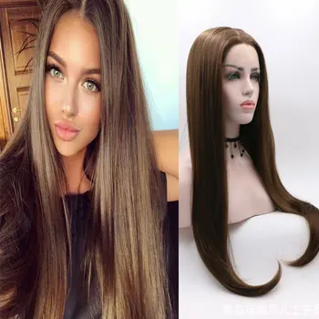 Bomshell Brown 13*3 Straight Synthetic Lace Front Wig Without Rubber Heat-Resistant Fiber Wig Is Black / White Woman Wig
Bomshell Brown 13*3 Straight Synthetic Lace Front Wig Without Rubber Heat-Resistant Fiber Wig Is Black / White Woman Wig