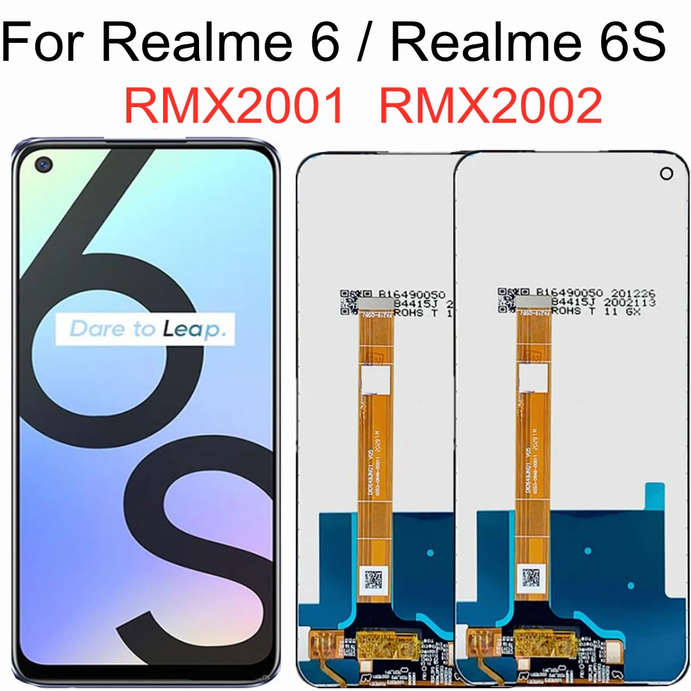 ЖК-дисплей 6,5 дюйма для Oppo Realme 6 RMX2001, ЖК-дисплей Realme6, сенсорный экран, дигитайзер, замена для Realme 6S RMX2002, ЖК-дисплей
ЖК-дисплей 6,5 дюйма для Oppo Realme 6 RMX2001, ЖК-дисплей Realme6, сенсорный экран, дигитайзер, замена для Realme 6S RMX2002, ЖК-дисплей