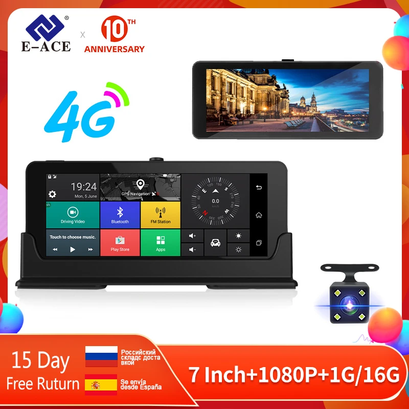 E-ACE E07 4G Dvr GPS Camera ADAS Android DVR Auto Register With GPS Navigation Full HD 1080P Video Recorder Two Cameras Vehicele
E-ACE E07 4G Dvr GPS Camera ADAS Android DVR Auto Register With GPS Navigation Full HD 1080P Video Recorder Two Cameras Vehicele