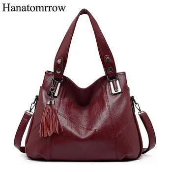 High Quality Crossbody Bags for Women Soft PU Leather Vintage Luxury Women Tote Bag Designer Tassel Large Capacity Shoulder Bag 
High Quality Crossbody Bags for Women Soft PU Leather Vintage Luxury Women Tote Bag Designer Tassel Large Capacity Shoulder Bag