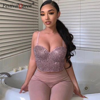 Black Pink Sparkle Crystal Diamonds Camis Spaghetti Strap Low Cut Backless Sleeveless Crop Top Sexy Women Slim Party Camisole
Black Pink Sparkle Crystal Diamonds Camis Spaghetti Strap Low Cut Backless Sleeveless Crop Top Sexy Women Slim Party Camisole