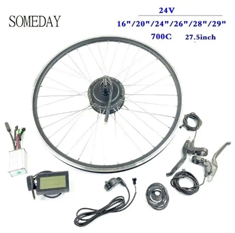 

SOMEDAY Electric Bicycle Conversion Kit 24V 250W Rear Cassette Brushless Hub Motor Wheel with LCD3 Display ebike kits