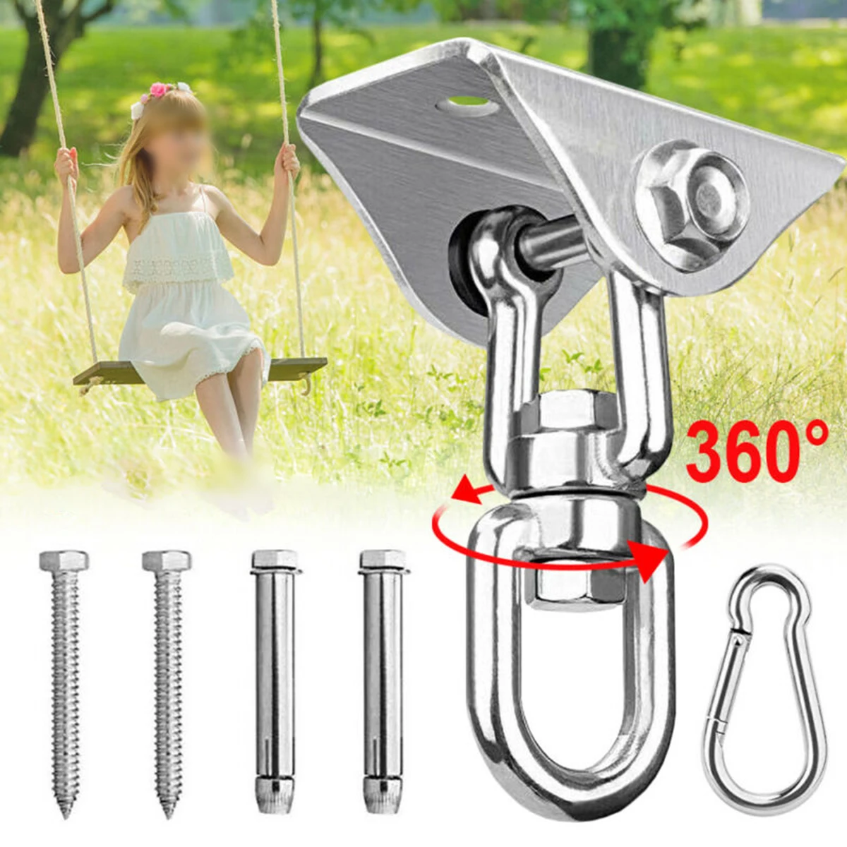 360° Hammock Chair Hanging Kit Ceiling Mount Spring Snap Swivel Hooks Hardware For Aerial Yoga Hammocks Heavy Bags Swings
360° Hammock Chair Hanging Kit Ceiling Mount Spring Snap Swivel Hooks Hardware For Aerial Yoga Hammocks Heavy Bags Swings