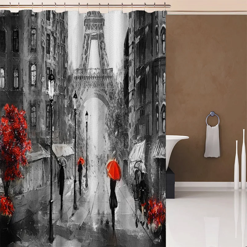 Modern Design Fashion Personalized Art Retro Iron Tower Big Ben Fresh Waterproof and Anti-fog Shower Curtain Home Warm Design
Modern Design Fashion Personalized Art Retro Iron Tower Big Ben Fresh Waterproof and Anti-fog Shower Curtain Home Warm Design