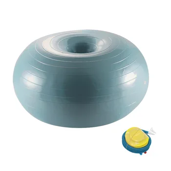 For Pilates Balance Training Anti Burst PVC Yoga Ball Home Gym Pain Relief Non Slip Exercise With Inflatable Pump Donut Shaped