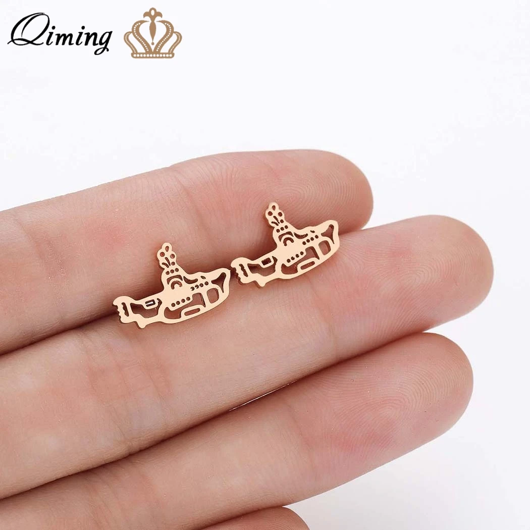 QIMING Submarine Stud Earrings For Women Men Ocean Boat Ship Navy Fashion Jewelry Birthday Party Gift Statement Earrings 
QIMING Submarine Stud Earrings For Women Men Ocean Boat Ship Navy Fashion Jewelry Birthday Party Gift Statement Earrings