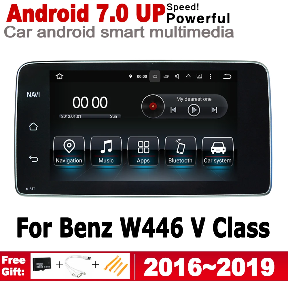 Android 7 0 IPS Автомобильный плеер для Mercedes Benz W446 V Class 2016 ~ 2019 NTG оригинальный стиль