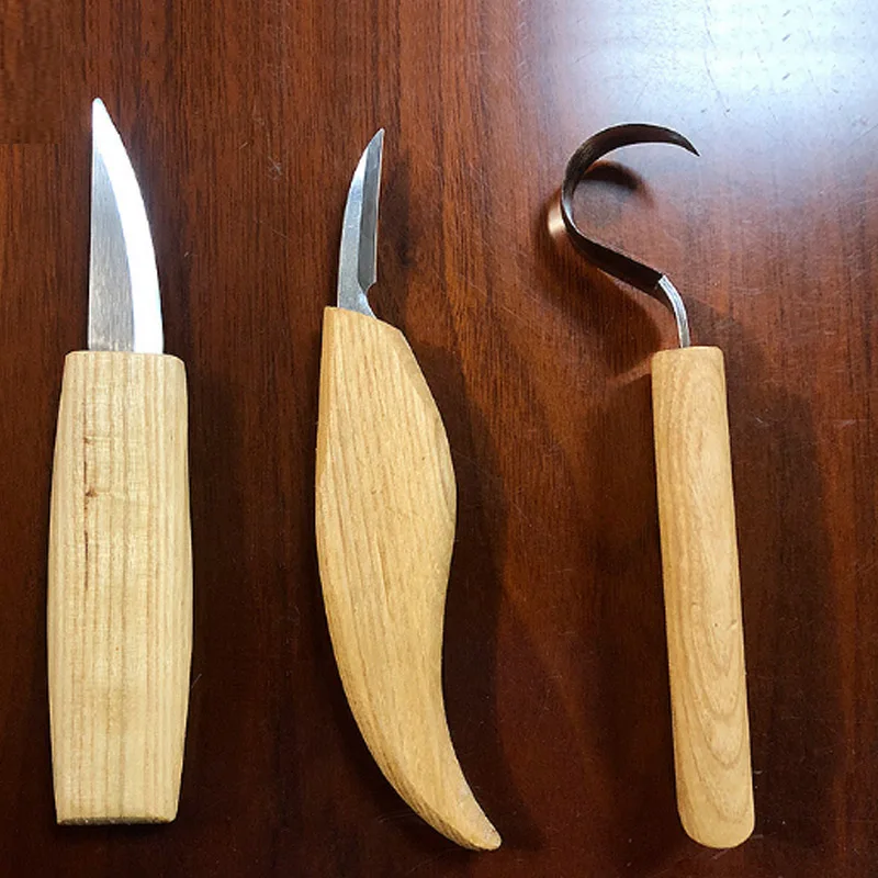 

3pcs/Set Woodcarving Cutters DIY Wood Hand Chisel Wood Carving Chip Knives Woodworking Hand Tools Hand-carving Pattern Tool
